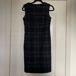 Barneys New York wool plaid sheath dress size 4